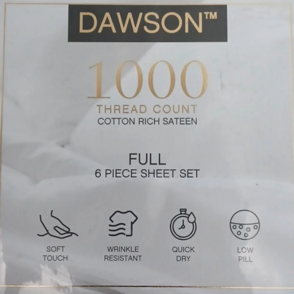 New Full Size 1000 Thread Count SIX Piece sheet set including FOUR pillowcases